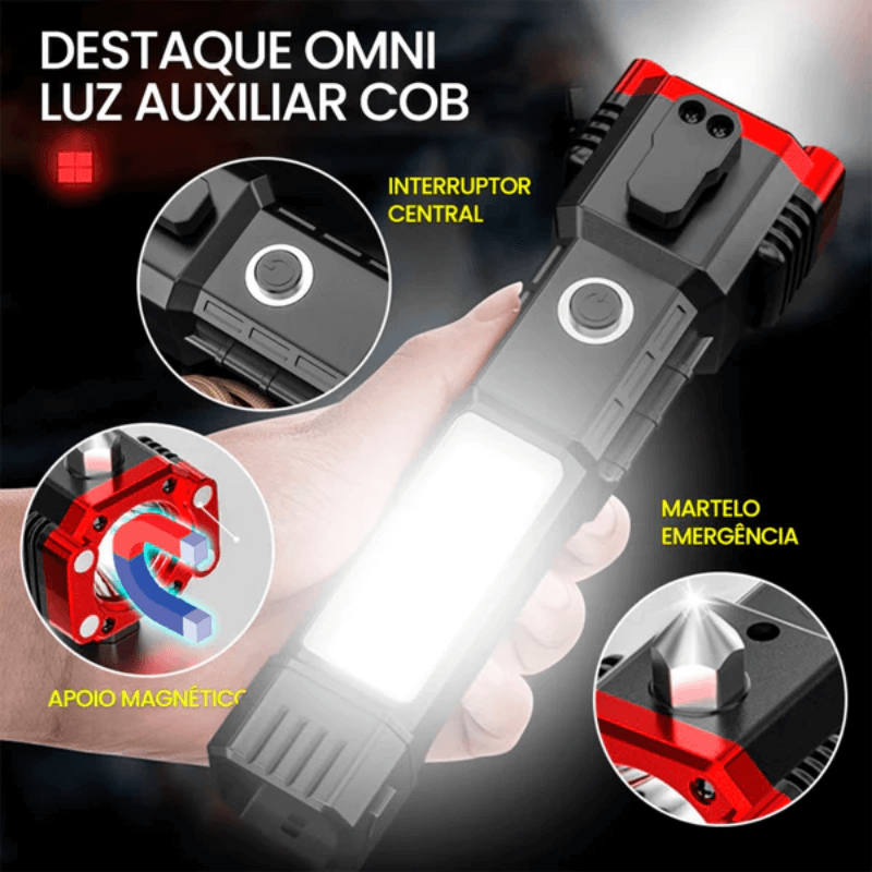 Lanterna Tática Indestrutível 4 em 1 - Ultra Potência - Compre 01 LEVE 02 - ÚLTIMO DIA NA PROMOÇÃO