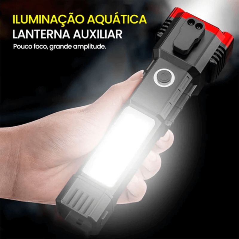 Lanterna Tática Indestrutível 4 em 1 - Ultra Potência - Compre 01 LEVE 02 - ÚLTIMO DIA NA PROMOÇÃO