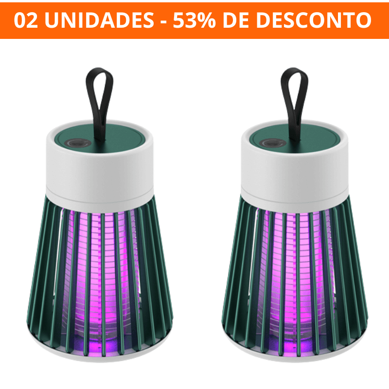 Abajur Mata Mosquito Killer® - Mini Vassourinha + Cabo USB de Brinde - ÚLTIMO DIA DE FRETE GRÁTIS