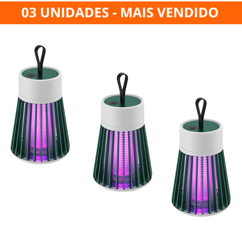 Abajur Mata Mosquito Killer® - Mini Vassourinha + Cabo USB de Brinde - ÚLTIMO DIA DE FRETE GRÁTIS