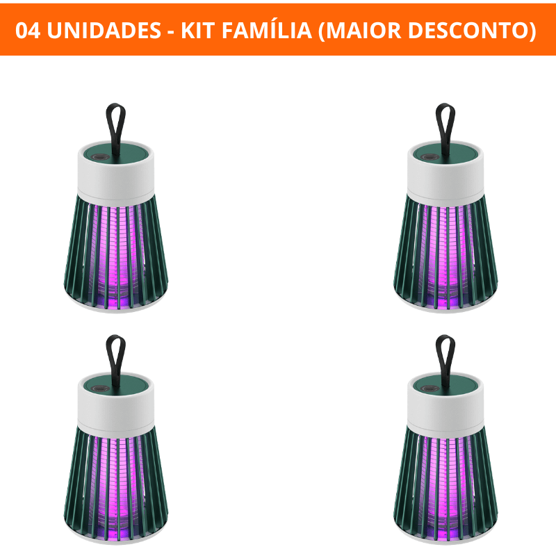 Abajur Mata Mosquito Killer® - Mini Vassourinha + Cabo USB de Brinde - ÚLTIMO DIA DE FRETE GRÁTIS