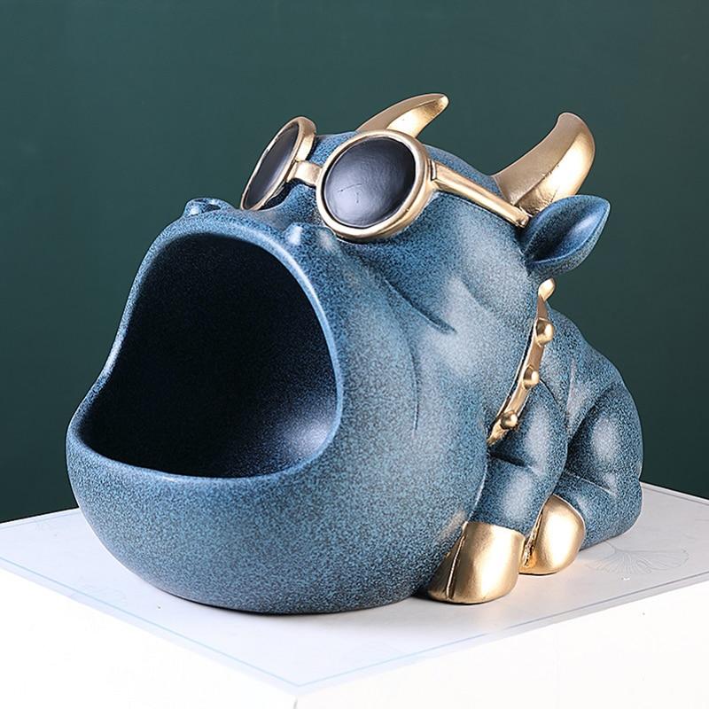 Estatueta de Cão Bulldog Decorativa