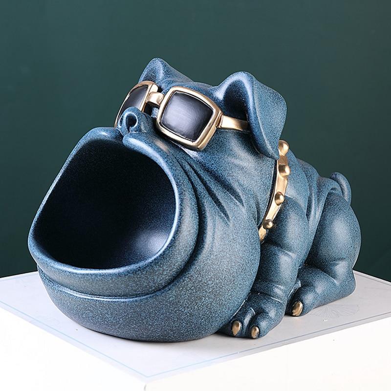 Estatueta de Cão Bulldog Decorativa