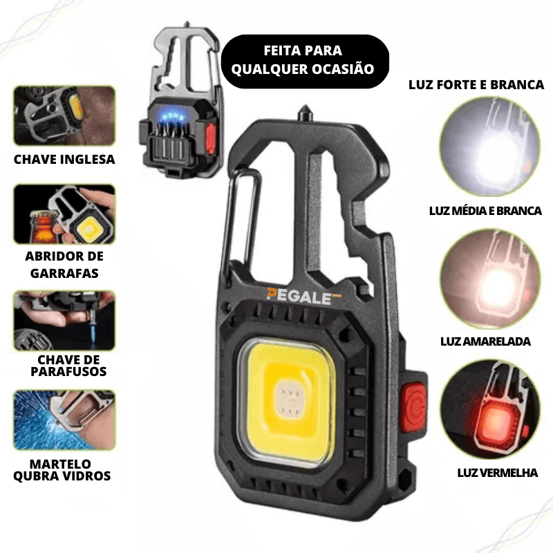 Mini Lanterna Tática Multifuncional 6 em 1 - Pague 1 LEVE 02